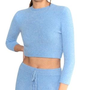 JOOSTRICAT BLUE CROPPED SLEEVED CROPTOP💙🦋